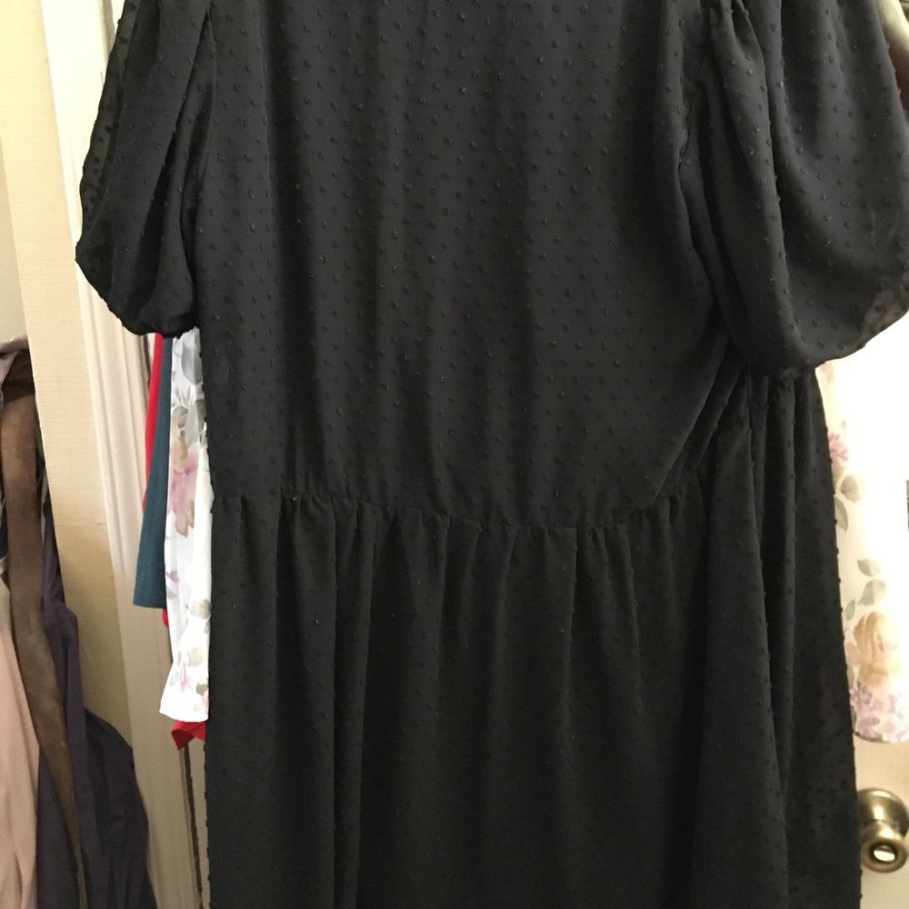 Misguided Size 20 Black Button Front Puff Sleeve … - image 3
